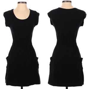 Poof Black‎ Short Sleeve Dress Womens Size Small Pockets Grunge Y2K Minimalist S